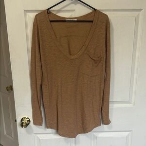 We The Free Tan Long Sleeve Tee